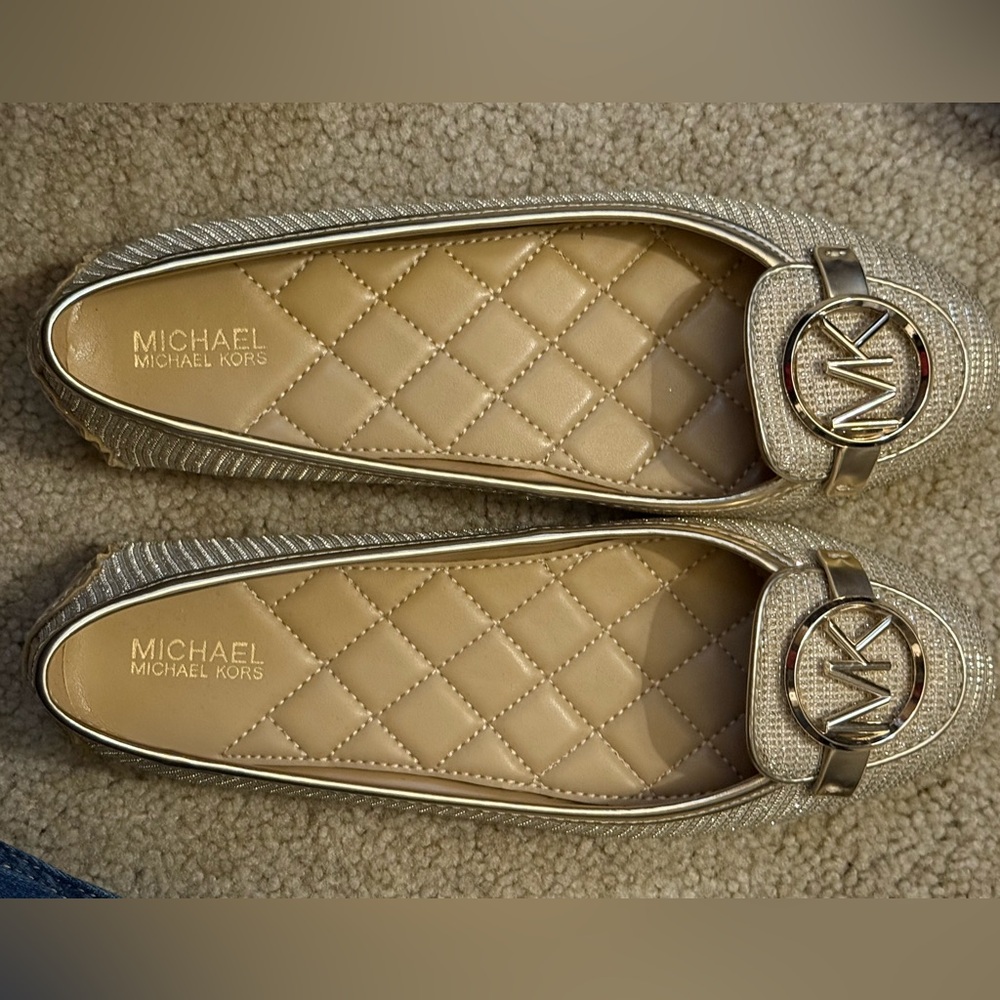 Michael Kors Women's Metallic Silver Loafers